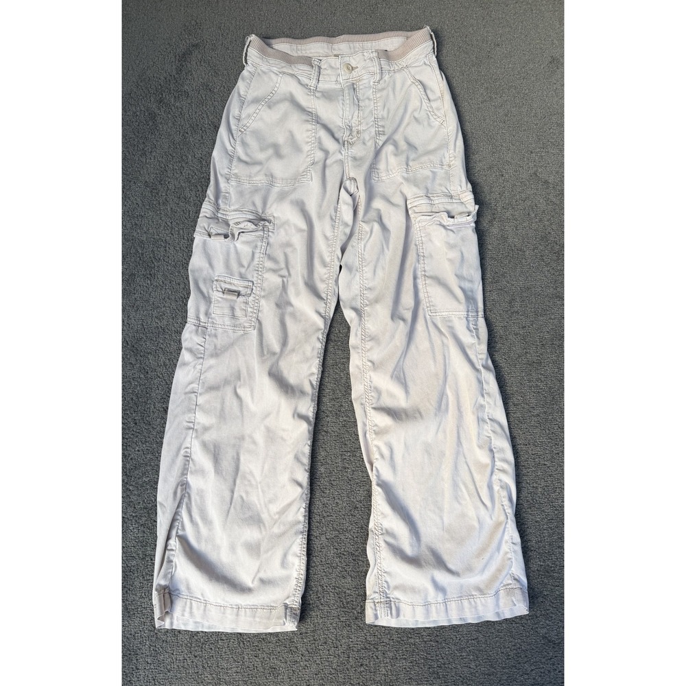American Eagle Khaki Stretch Cargo Pants Womens 4 Regular Real Good Tan Utility